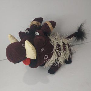Disney The Lion King Pumbaa Plush Doll 9" Stuffed Animal Musical Movie Beanie